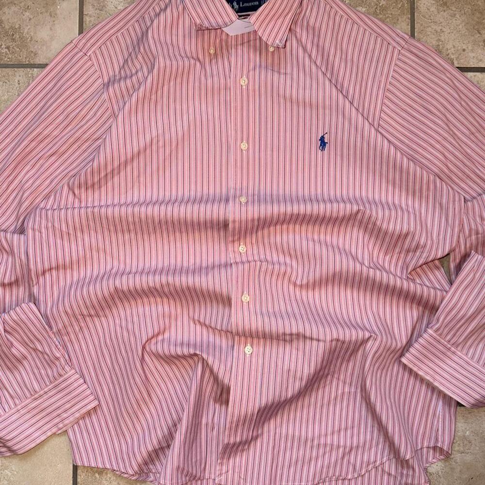 Ralph Lauren Classic Fit Long Sleeve Dress Shirt - Size L (16)
